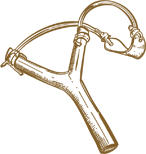a drawing of a slingshot