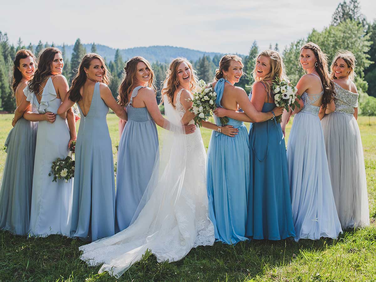 blue and pink floral midi dress Strapless pink maxi dress with blue-flowered pattern, Glow-Up XXS / 0 / Pink-Blue main image 0