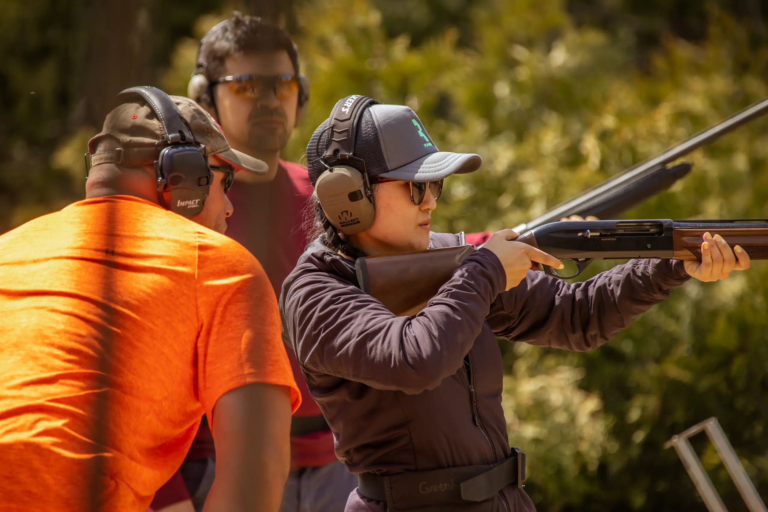 Guest participating in guided skeet shooting at Greenhorn Ranch