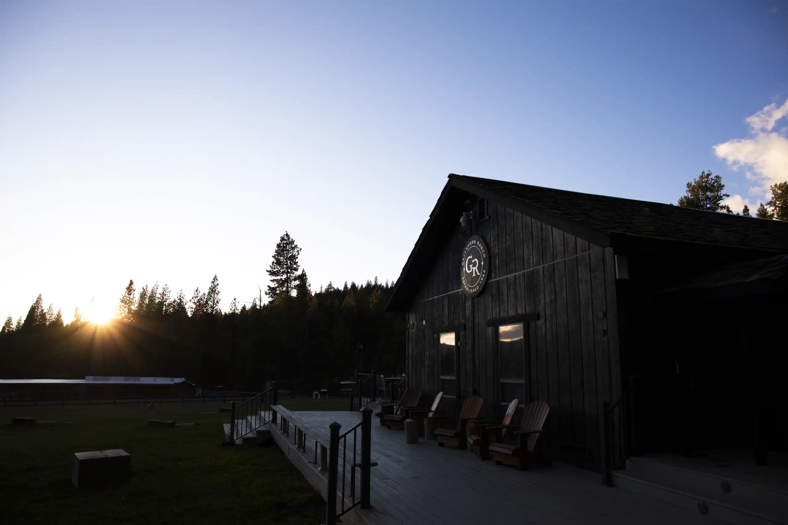 greenhorn-ranch-property-02 The backside of the Greenhorn Ranch Saloon at dusk